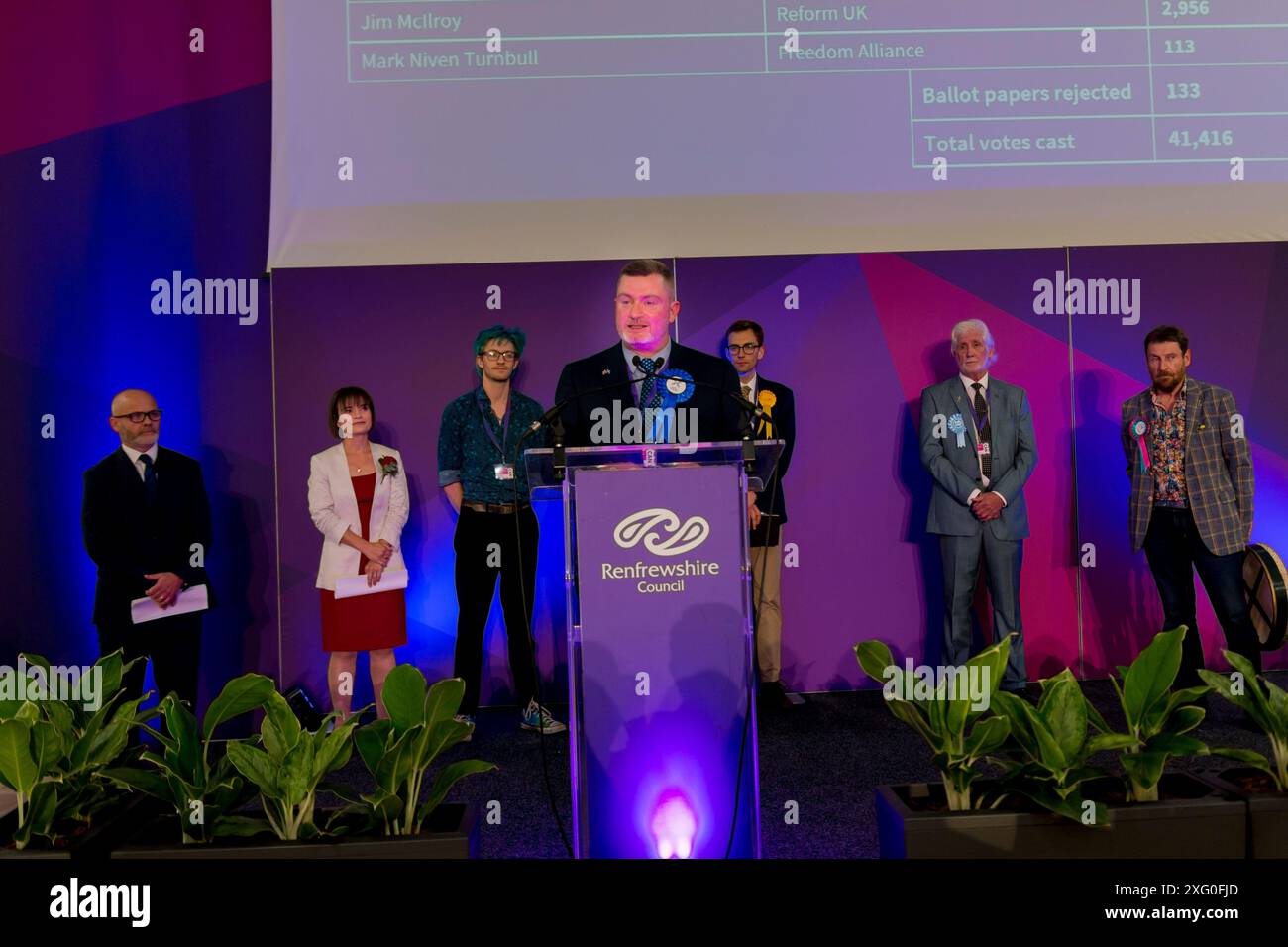 Elezioni generali nel Regno Unito Paisley 2024 4 luglio Foto Stock