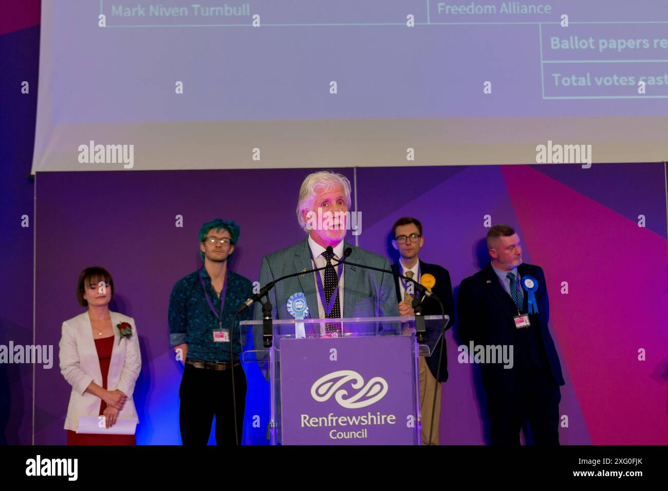 Elezioni generali nel Regno Unito Paisley 2024 4 luglio Foto Stock