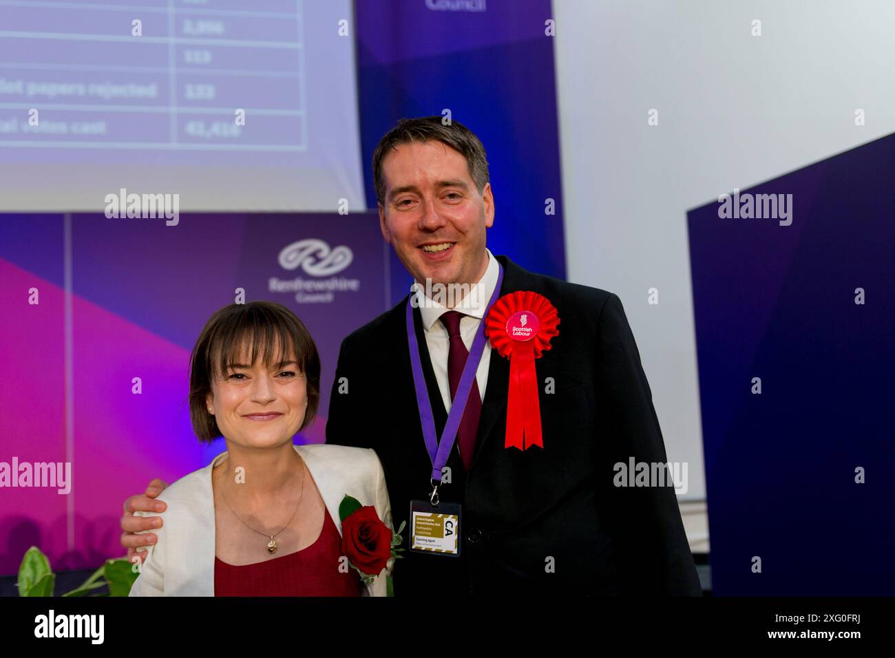 Elezioni generali nel Regno Unito Paisley 2024 4 luglio Foto Stock