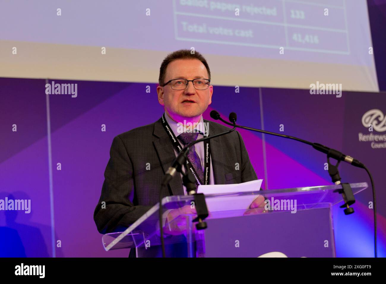 Elezioni generali nel Regno Unito Paisley 2024 4 luglio Foto Stock