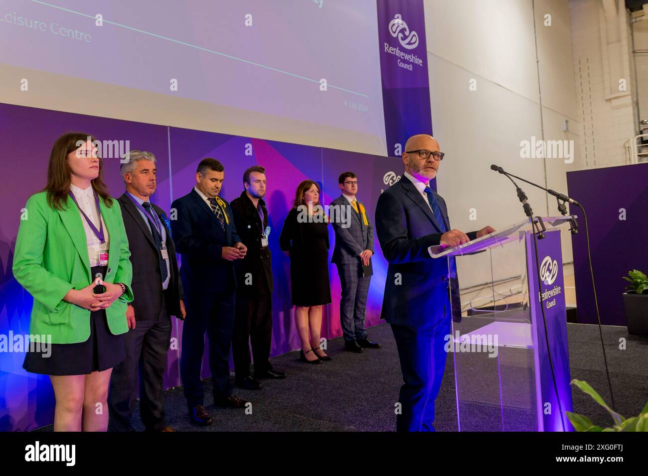 Elezioni generali nel Regno Unito Paisley 2024 4 luglio Foto Stock