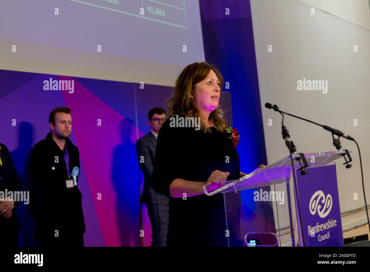 Elezioni generali nel Regno Unito Paisley 2024 4 luglio Foto Stock