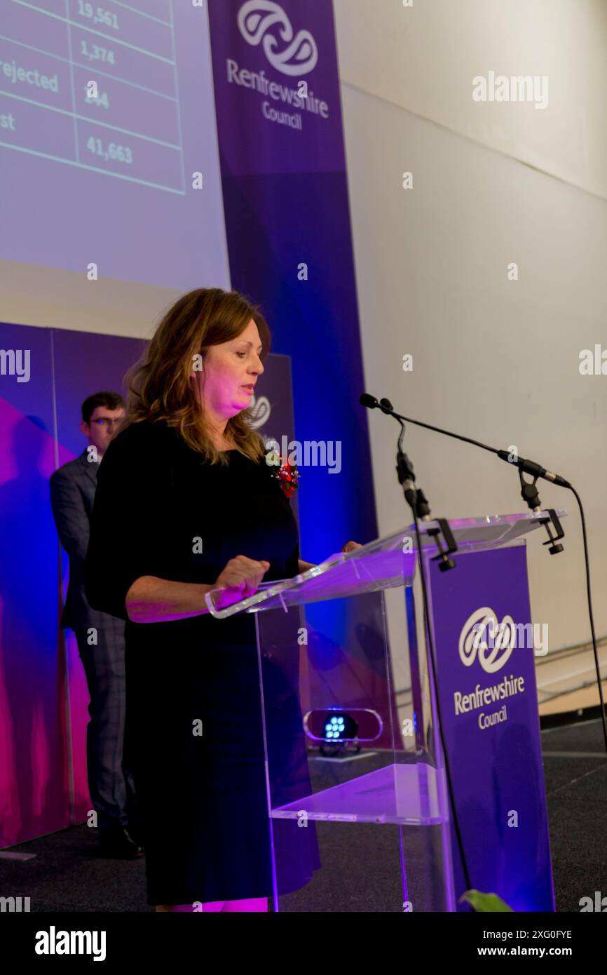 Elezioni generali nel Regno Unito Paisley 2024 4 luglio Foto Stock