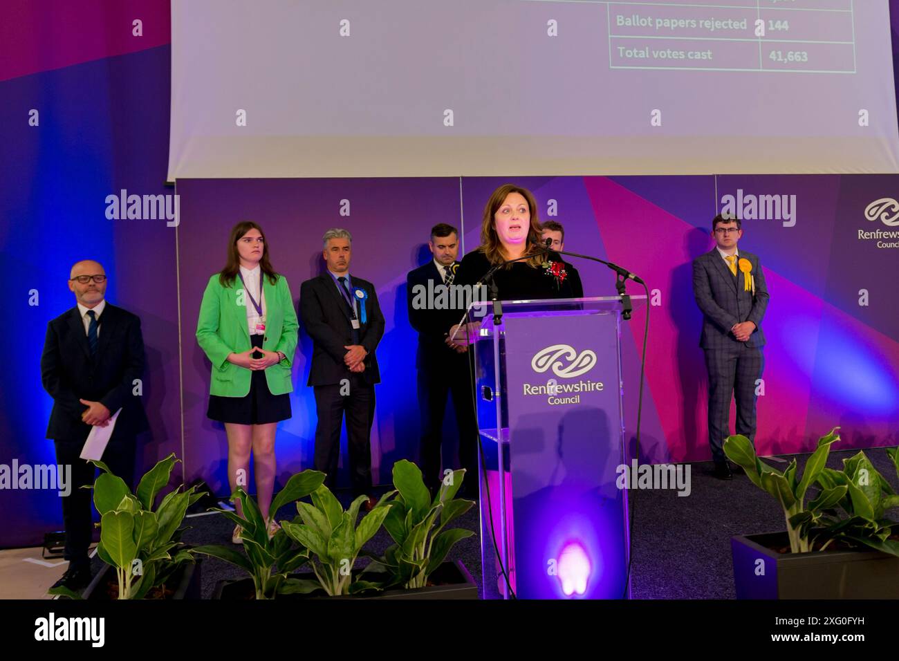 Elezioni generali nel Regno Unito Paisley 2024 4 luglio Foto Stock