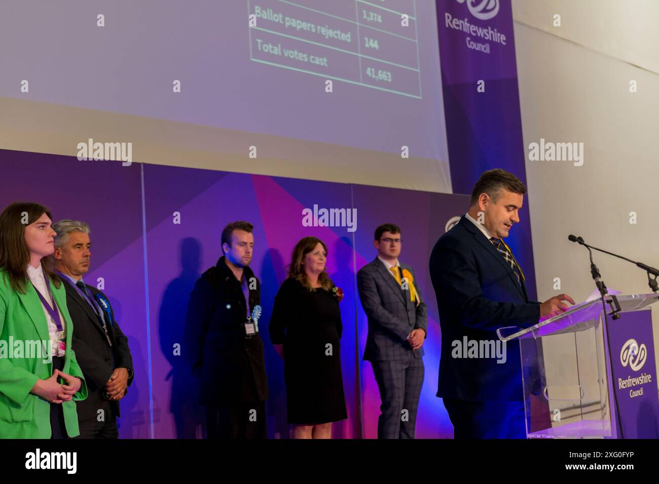 Elezioni generali nel Regno Unito Paisley 2024 4 luglio Foto Stock