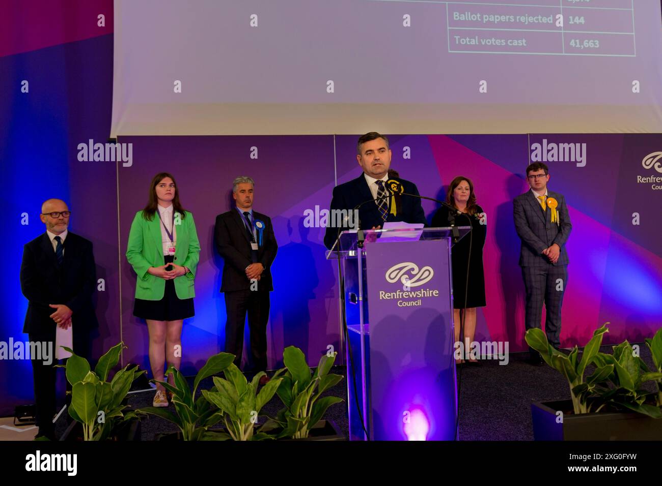 Elezioni generali nel Regno Unito Paisley 2024 4 luglio Foto Stock