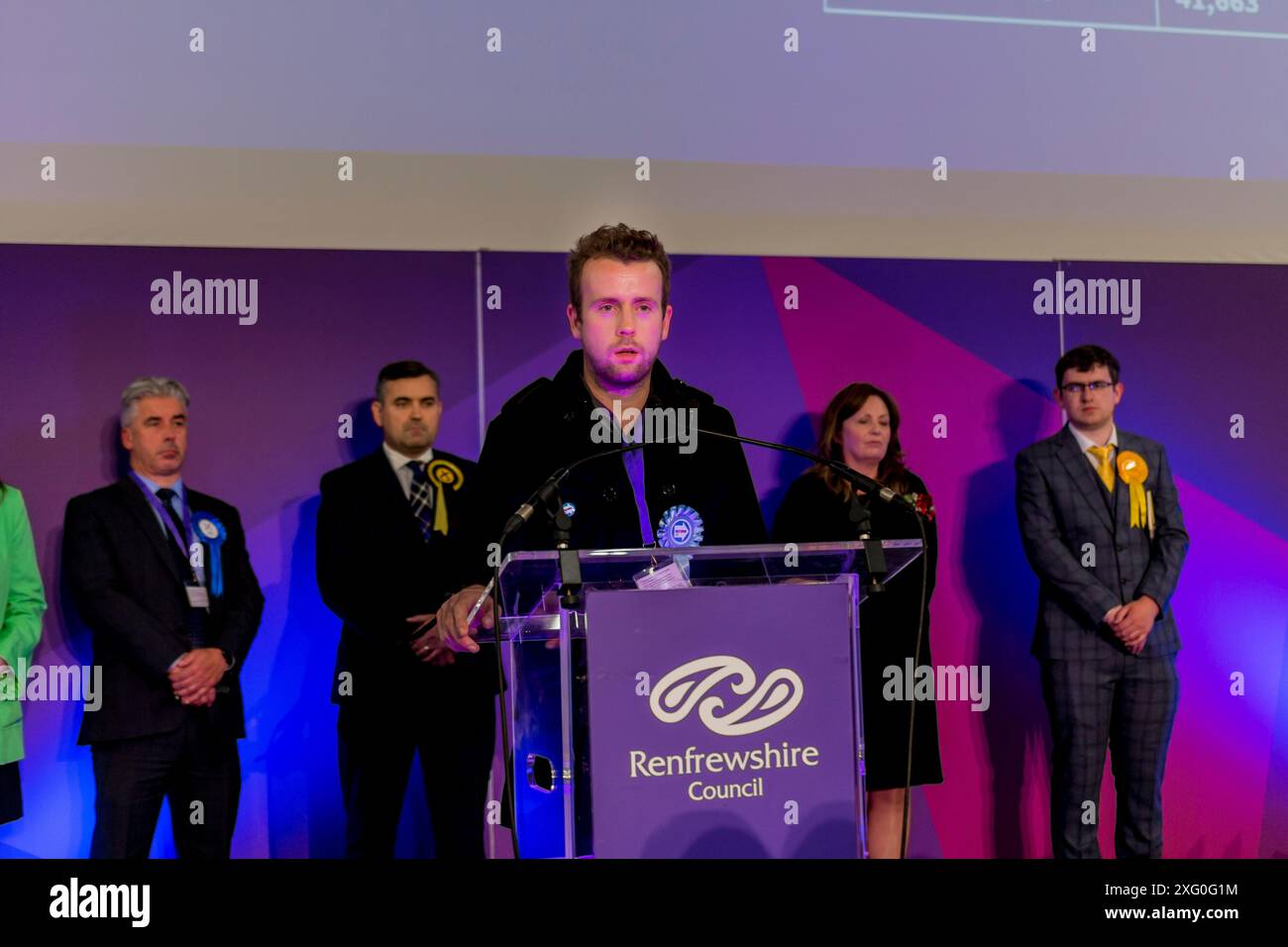 Elezioni generali nel Regno Unito Paisley 2024 4 luglio Foto Stock