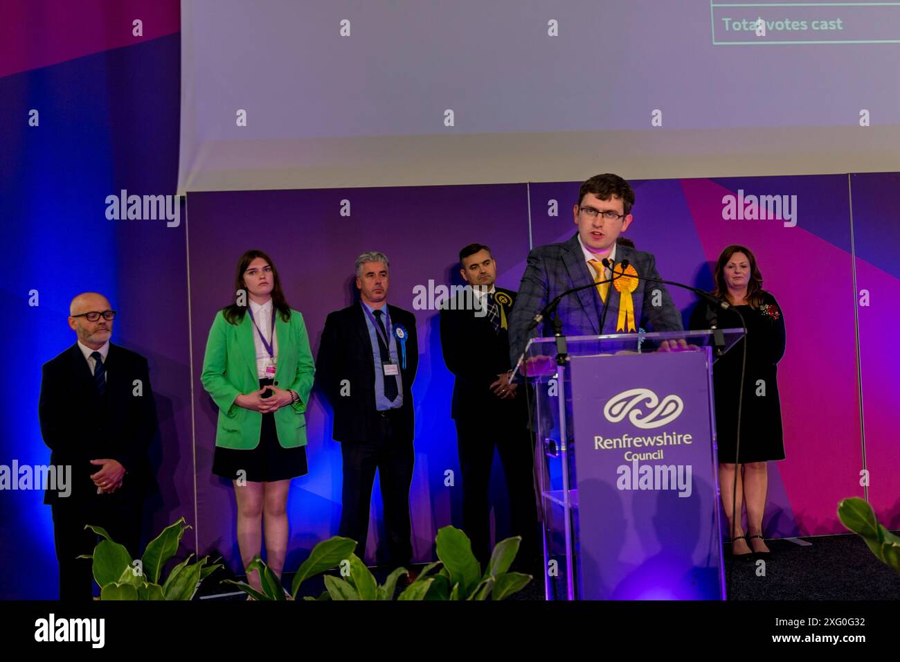 Elezioni generali nel Regno Unito Paisley 2024 4 luglio Foto Stock