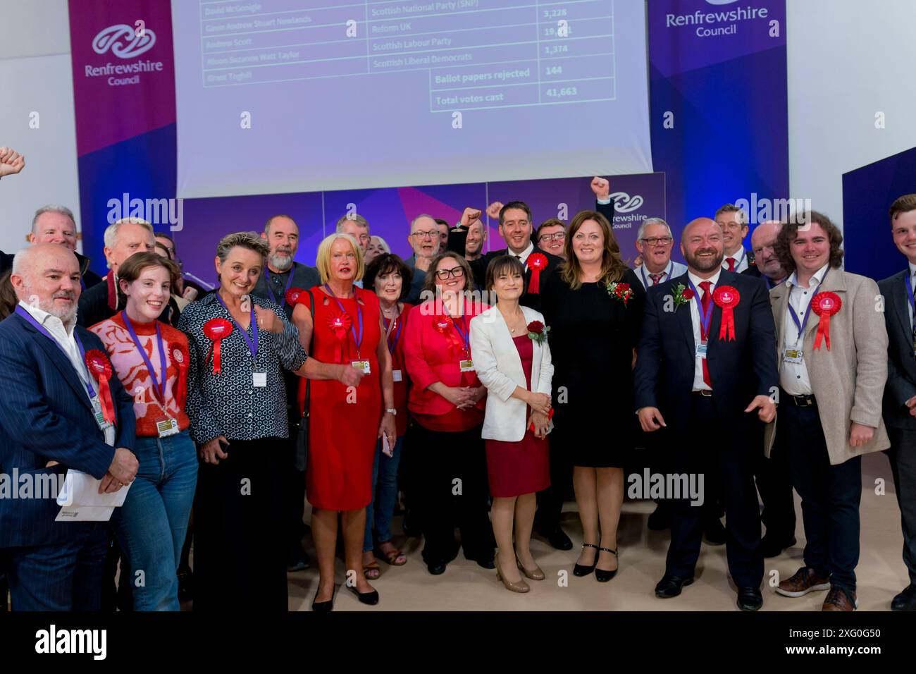 Elezioni generali nel Regno Unito Paisley 2024 4 luglio Foto Stock