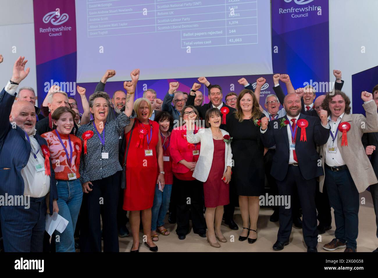 Elezioni generali nel Regno Unito Paisley 2024 4 luglio Foto Stock