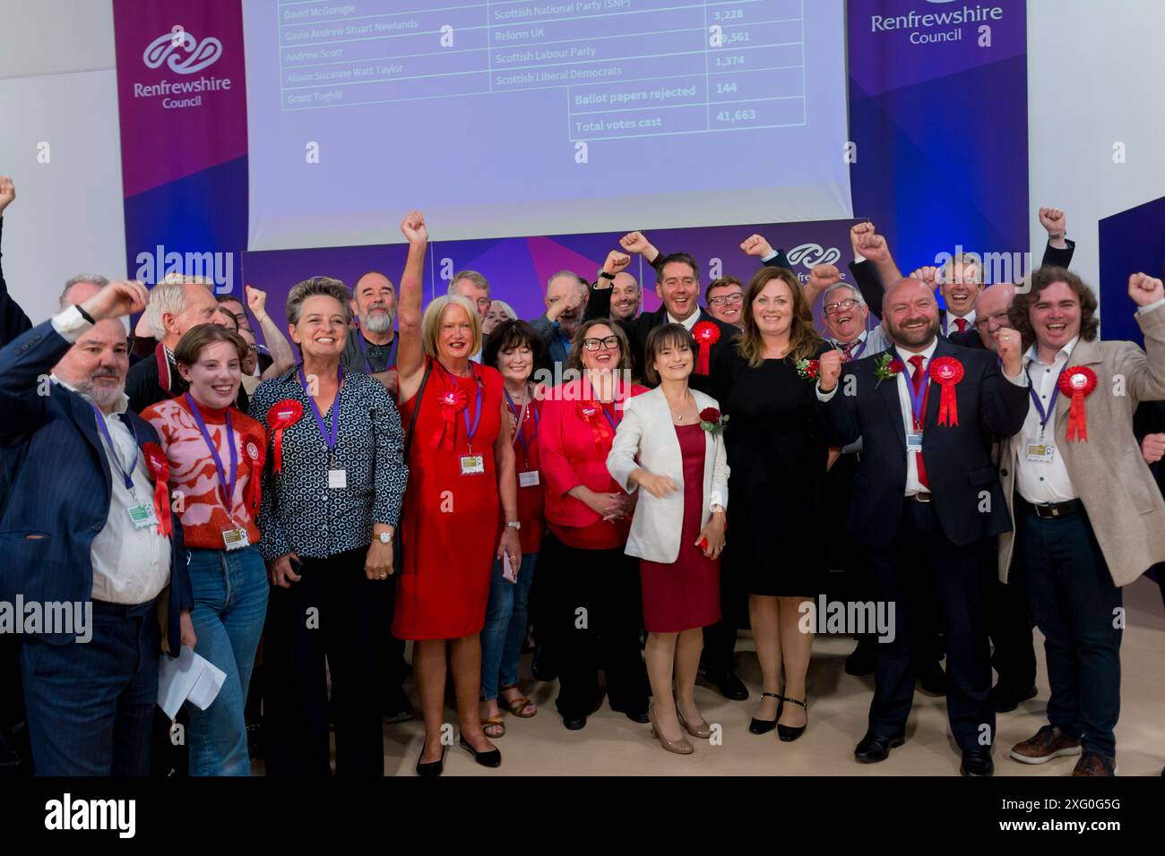 Elezioni generali nel Regno Unito Paisley 2024 4 luglio Foto Stock