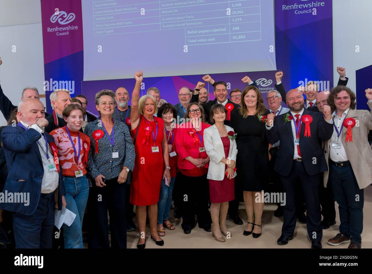Elezioni generali nel Regno Unito Paisley 2024 4 luglio Foto Stock