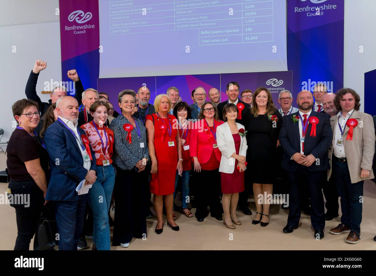 Elezioni generali nel Regno Unito Paisley 2024 4 luglio Foto Stock