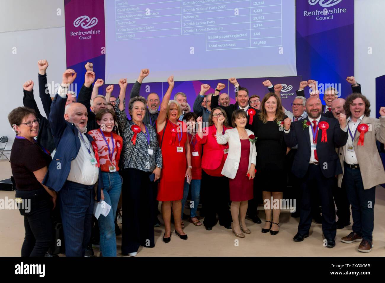 Elezioni generali nel Regno Unito Paisley 2024 4 luglio Foto Stock