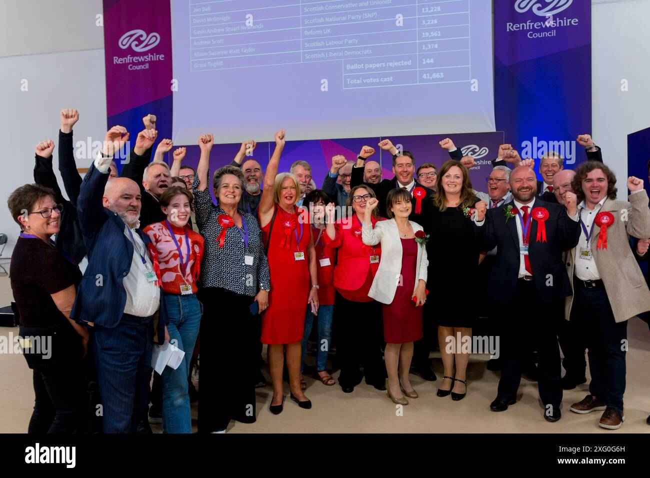 Elezioni generali nel Regno Unito Paisley 2024 4 luglio Foto Stock