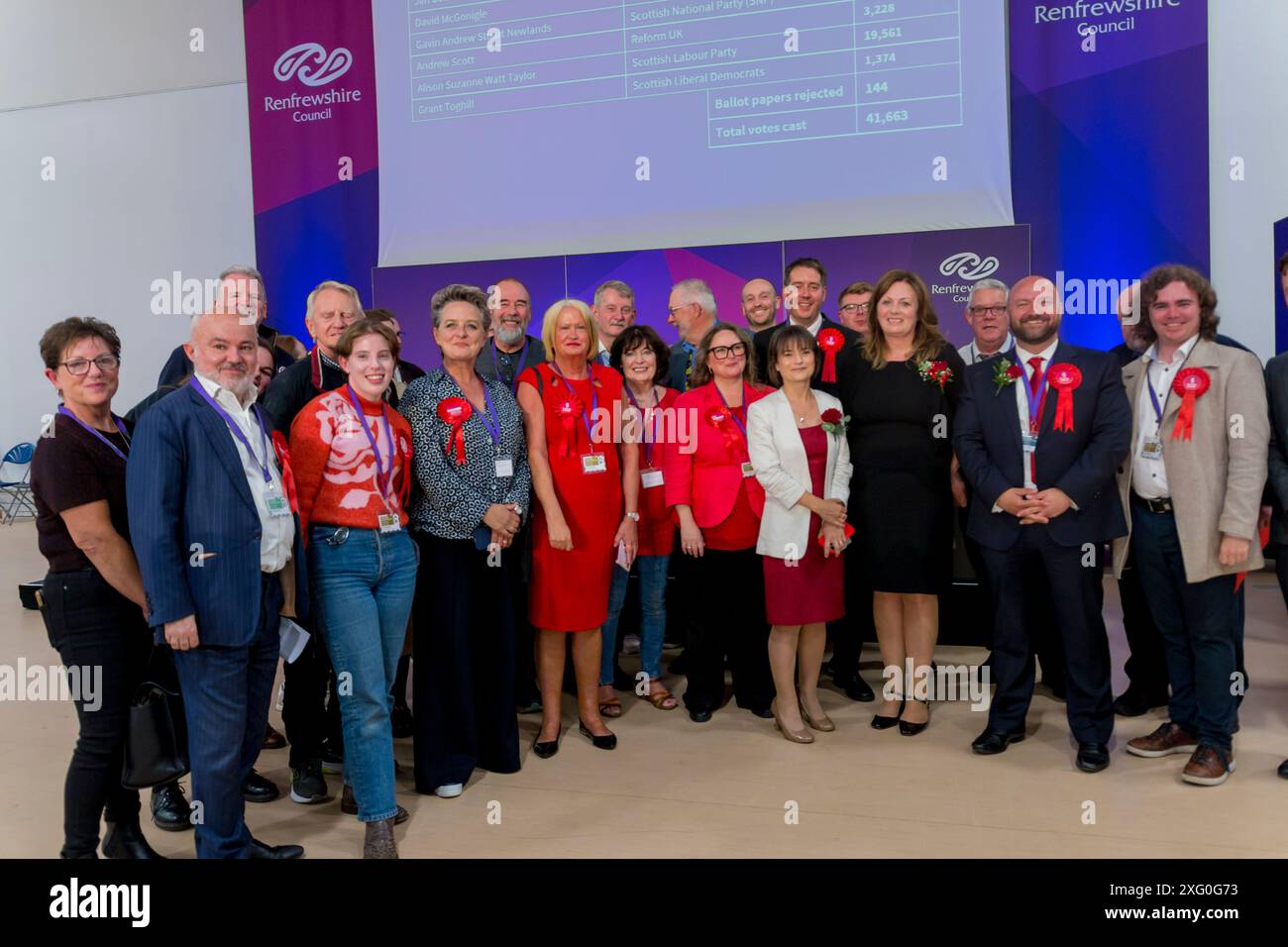 Elezioni generali nel Regno Unito Paisley 2024 4 luglio Foto Stock