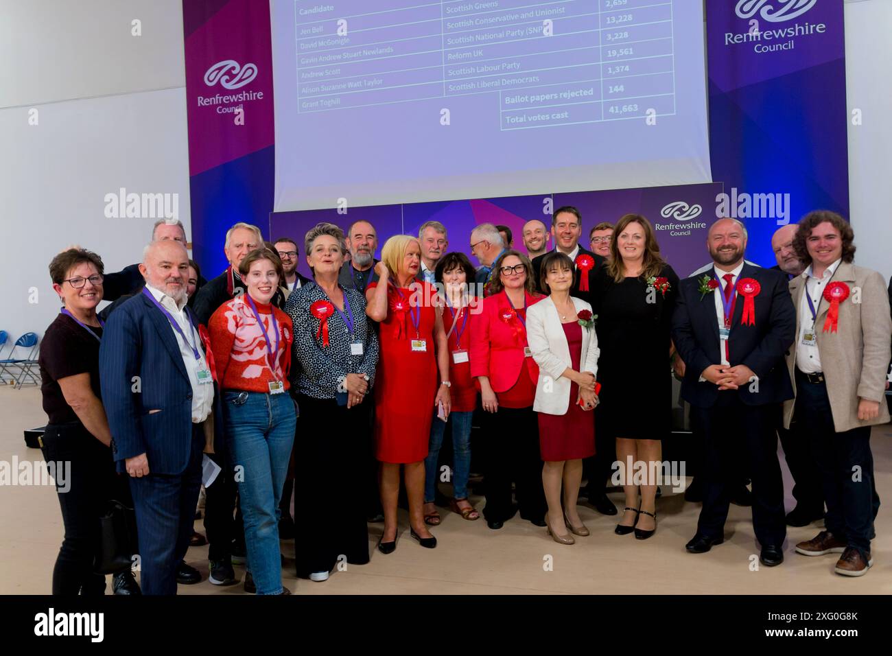 Elezioni generali nel Regno Unito Paisley 2024 4 luglio Foto Stock