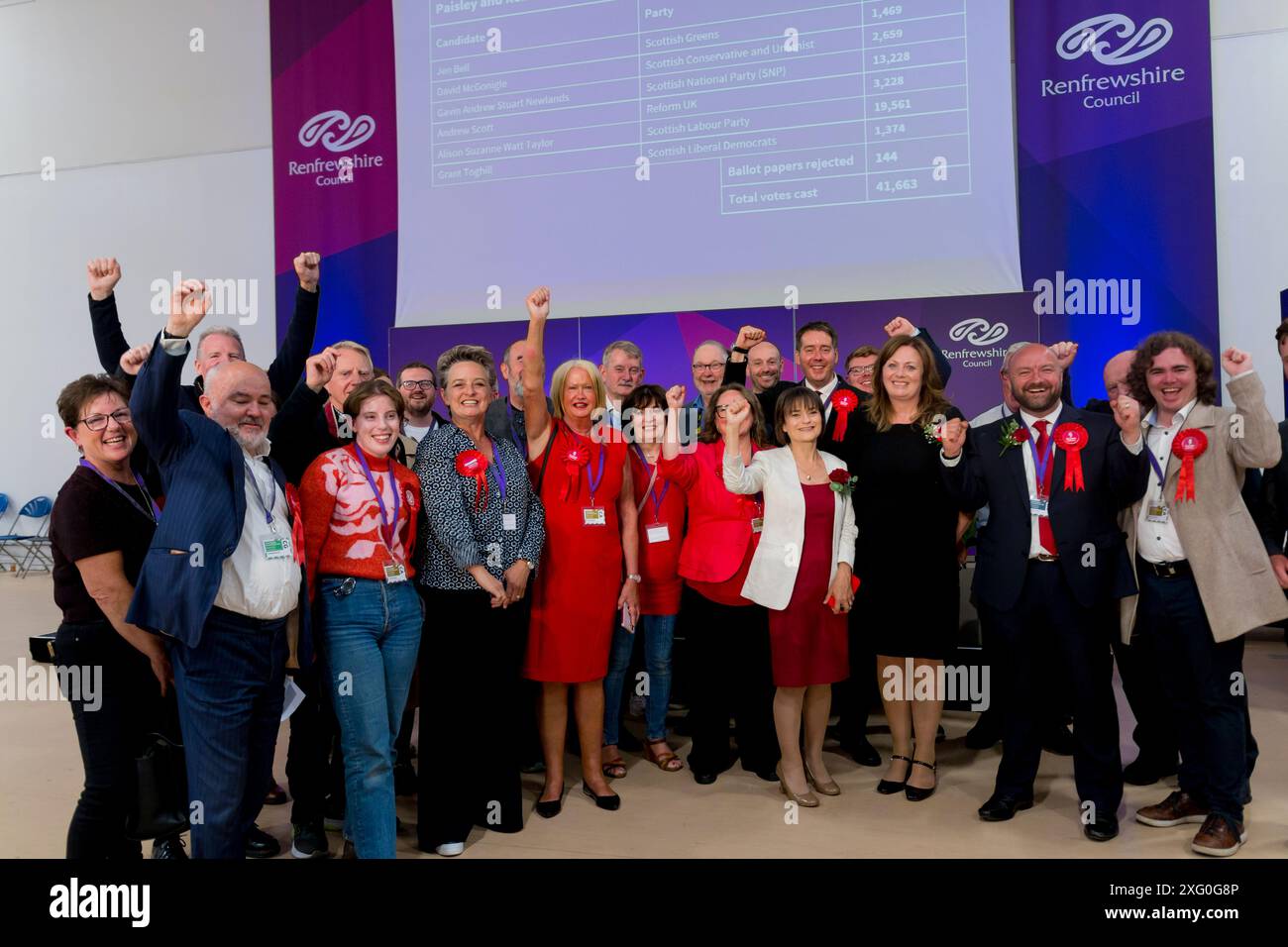 Elezioni generali nel Regno Unito Paisley 2024 4 luglio Foto Stock