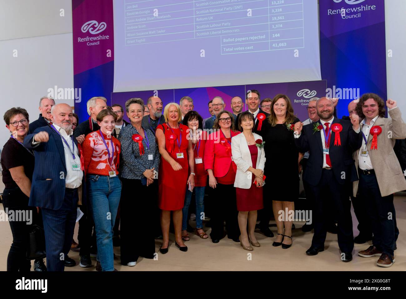 Elezioni generali nel Regno Unito Paisley 2024 4 luglio Foto Stock