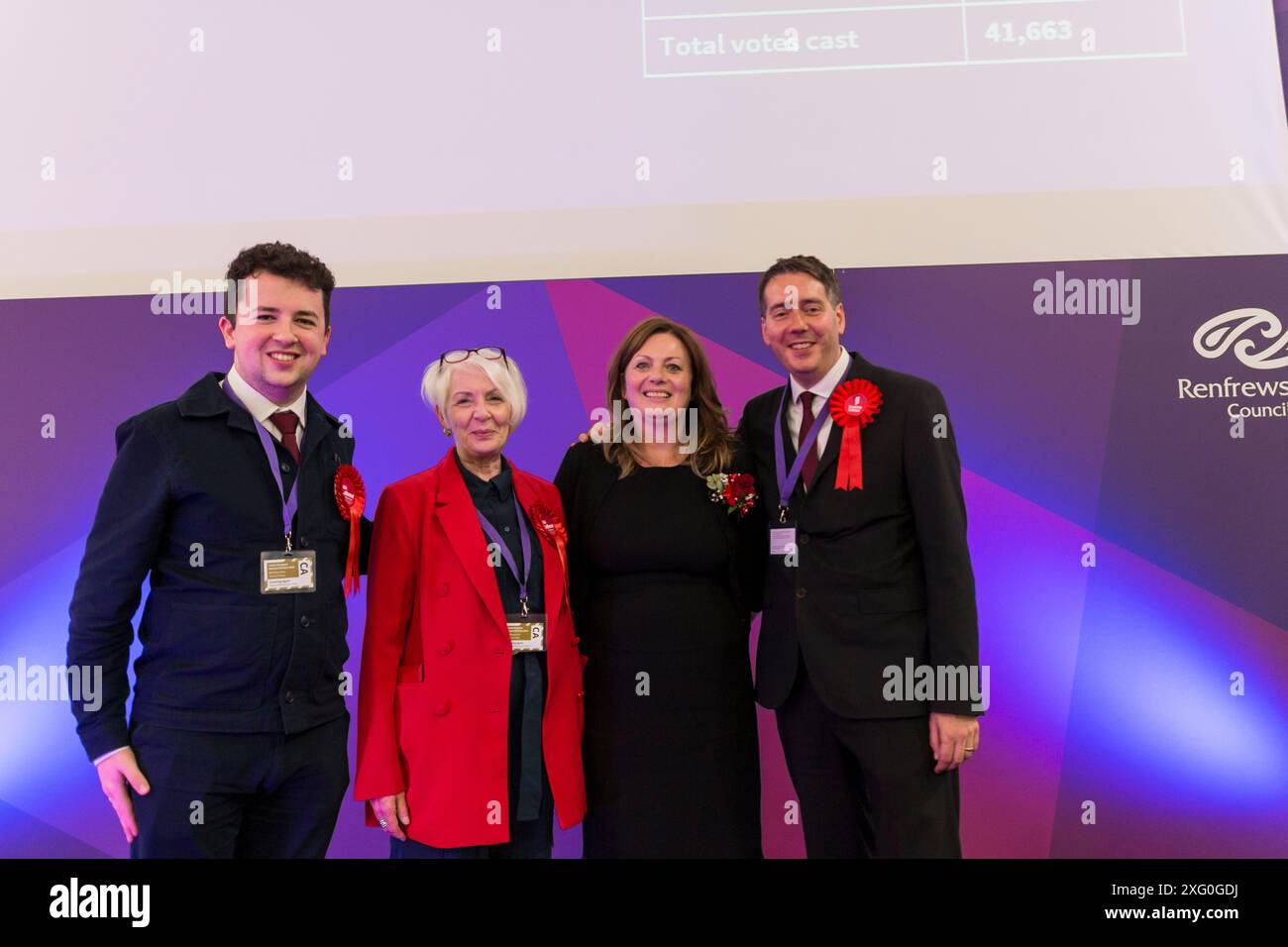 Elezioni generali nel Regno Unito Paisley 2024 4 luglio Foto Stock
