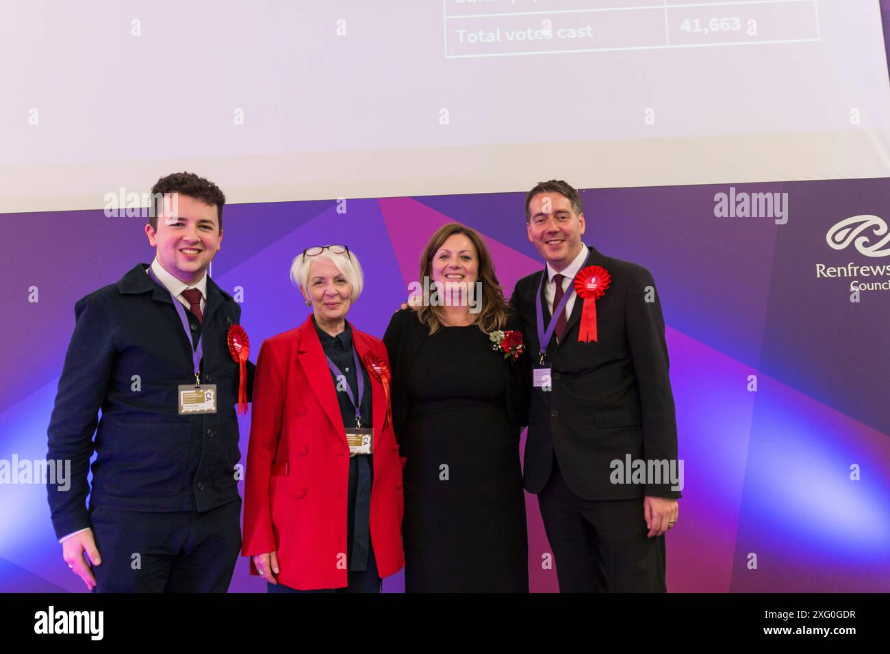 Elezioni generali nel Regno Unito Paisley 2024 4 luglio Foto Stock