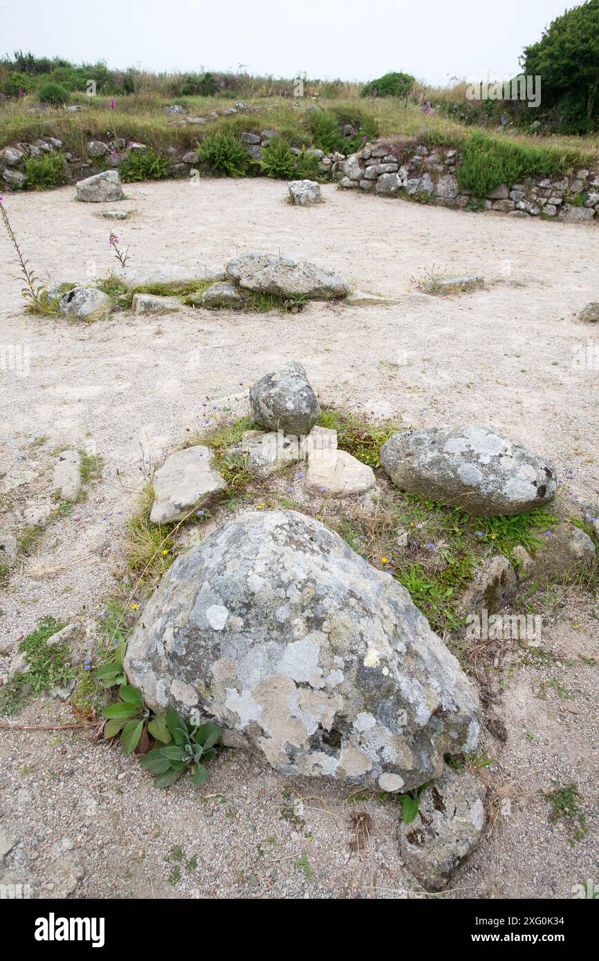 Antico villaggio di Carn Euny Foto Stock