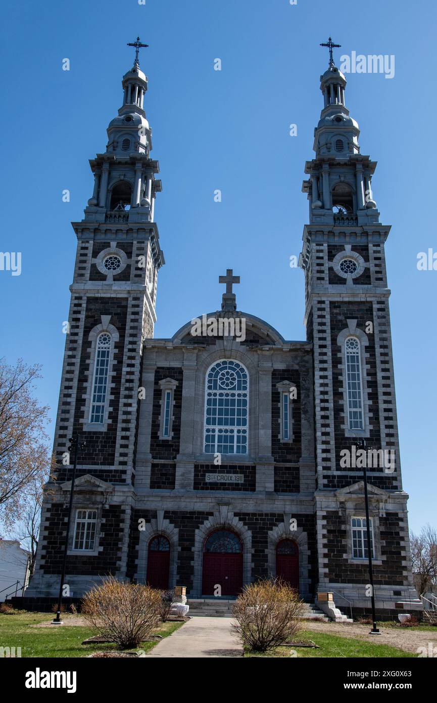 Chiesa di St. Croix di Lotbinière in rue principale a Sainte-Croix, Quebec, Canada Foto Stock