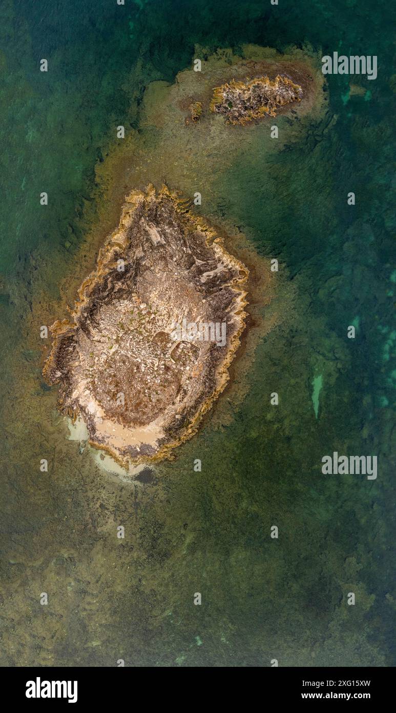 Illot des Porros, necropoli talayotica, circa 7th ° secolo a.C., Son Real, Santa Margarita, Maiorca, Isole Baleari, Spagna Foto Stock