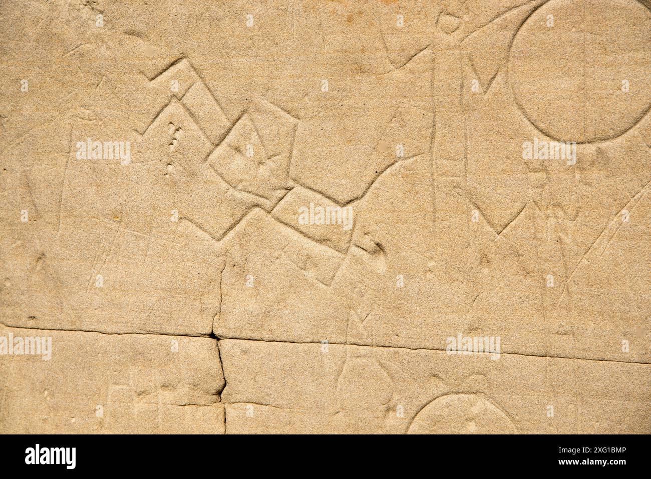 Intaglio indiano nel Writing-on-Stone Provincial Park Foto Stock