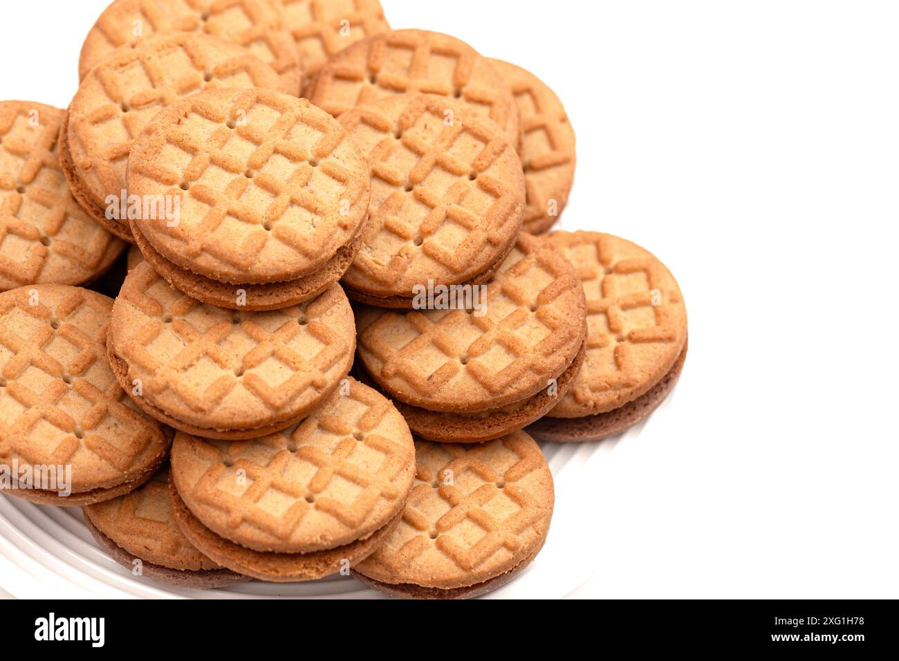 Biscotti dolci al burro di arachidi e biscotti al biscotto Foto Stock