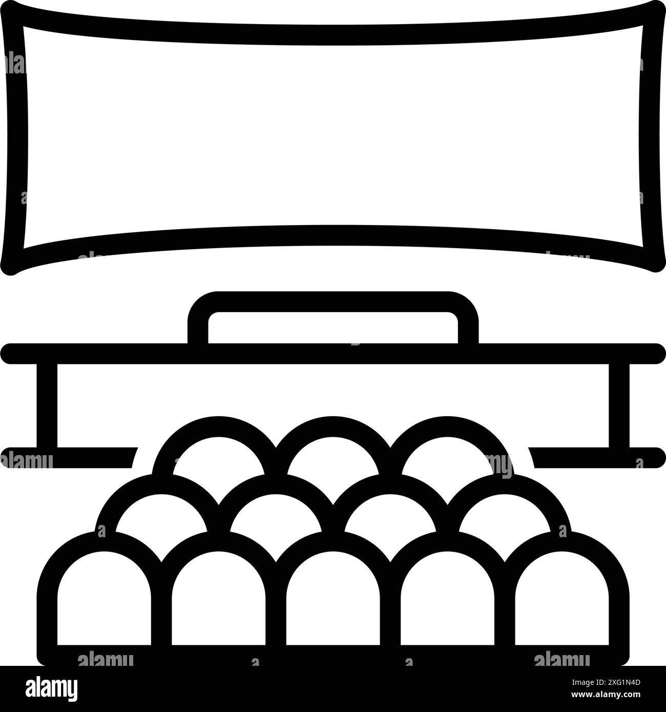 Icona per il cinema, il palco Illustrazione Vettoriale