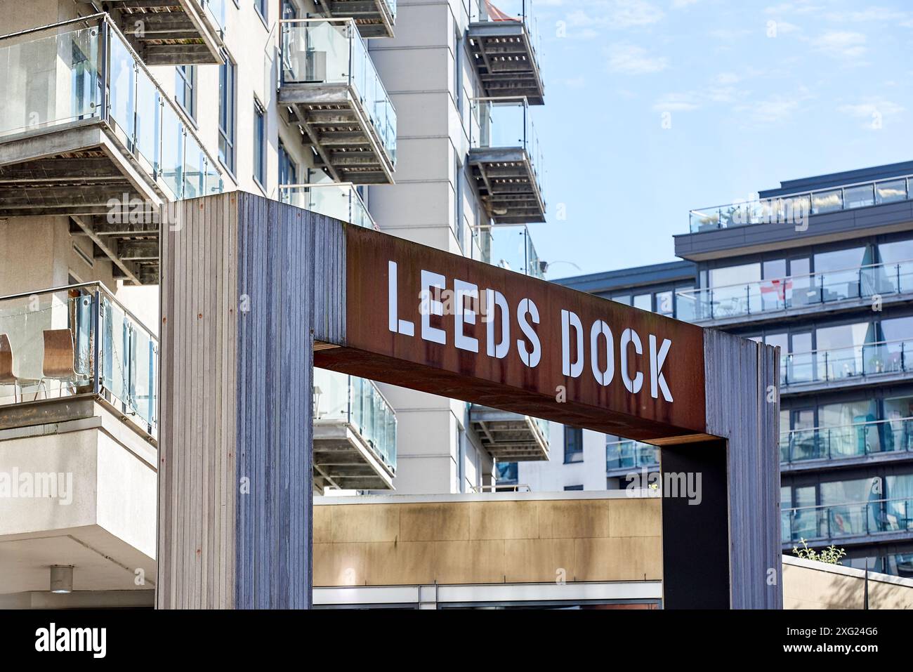 Leeds Dock, Leeds, West Yorkshire, Regno Unito. Foto Stock