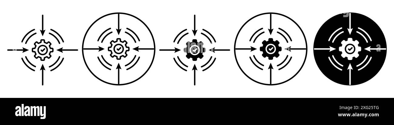 Impact icon Vector Set Collection for web Vector Set Collection for app ui Illustrazione Vettoriale