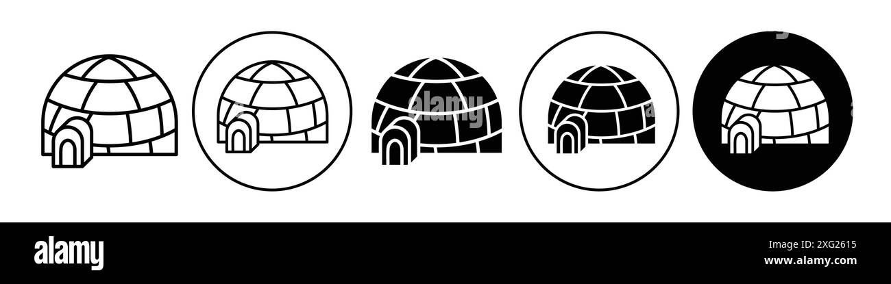 raccolta di set di icone vettoriali iglo per la raccolta di set di vettori web per l'interfaccia utente dell'app Illustrazione Vettoriale