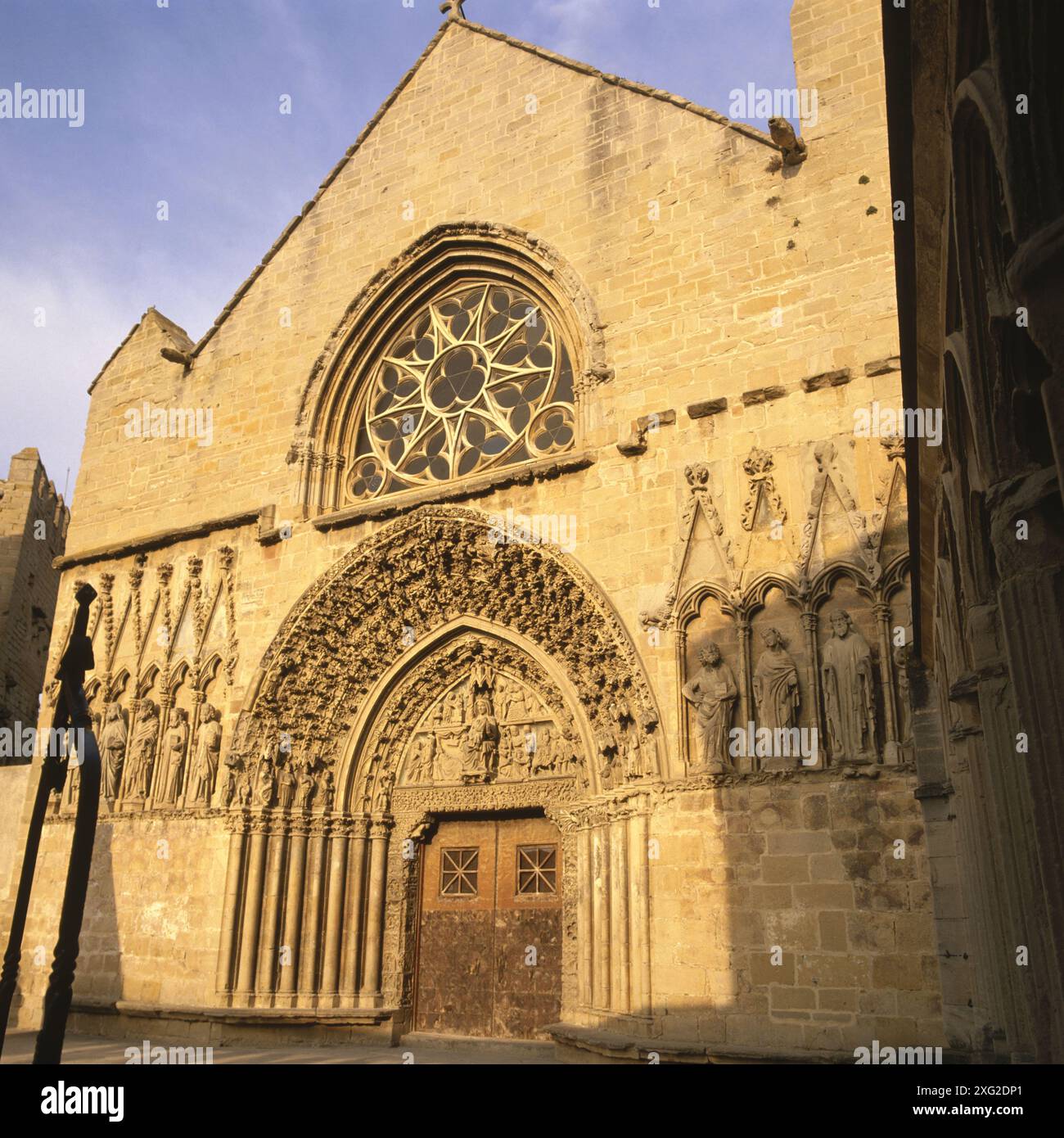 Santa Maria la Real Chiesa di Olite, Navarra, Spagna Foto Stock