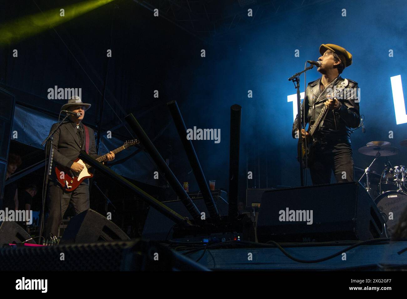 Redcar, UK - i Libertines si esibiscono all'On the Beach Live at Majuba Beach, Redcar, 5 luglio 2024. Crediti fotografici : Jill o'Donnell/Alamy Live News Foto Stock