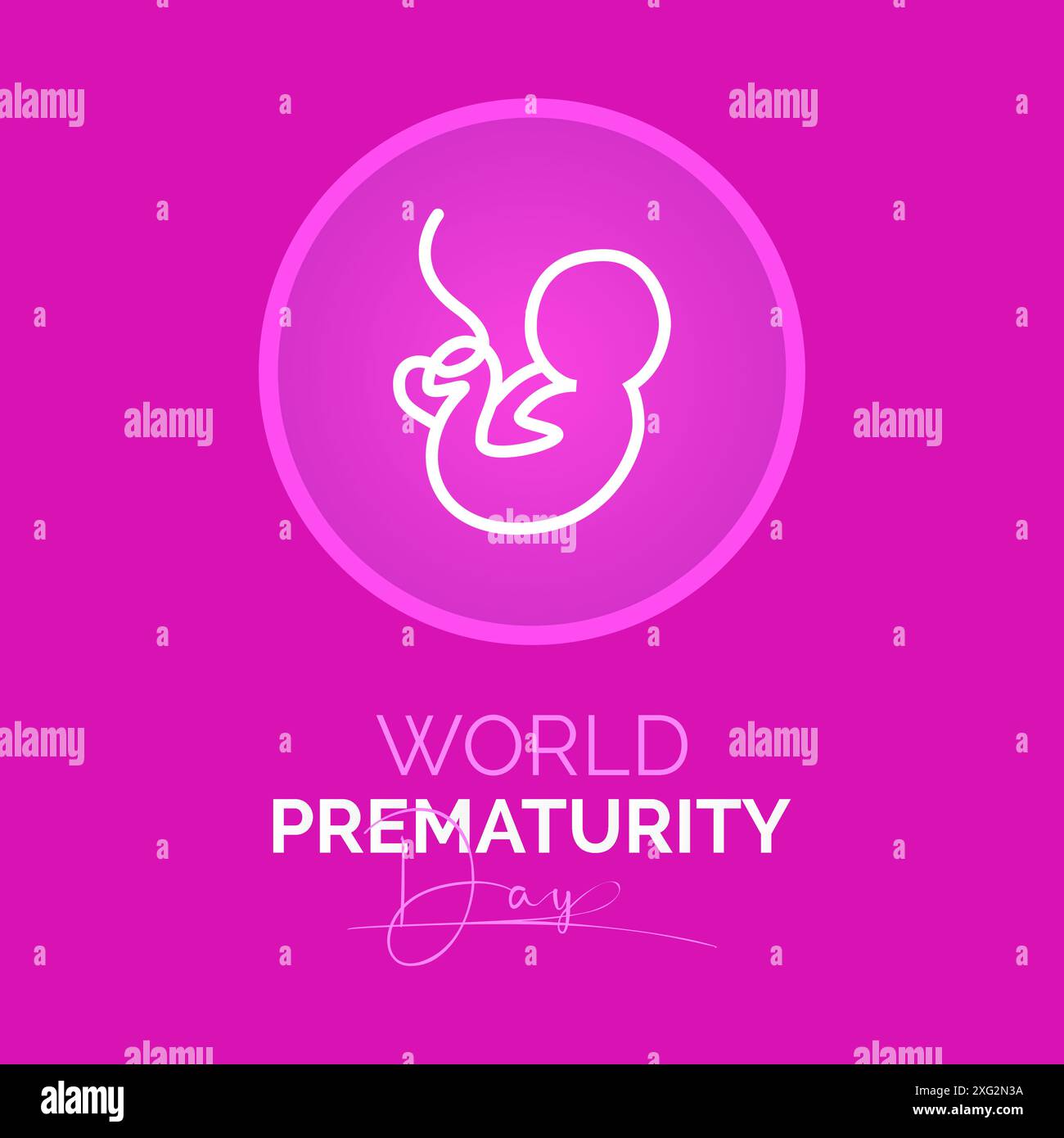 giornata mondiale di prematurità a settembre. Biglietto d'auguri, poster, barra multifunzione, banner, modello vettore. Illustrazione Vettoriale