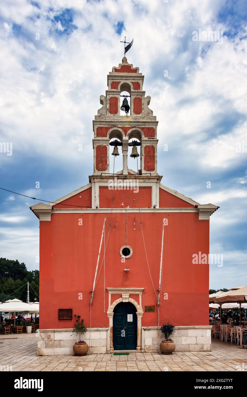 Die Analipsi-Kirche a Gaios auf Paxos Foto Stock