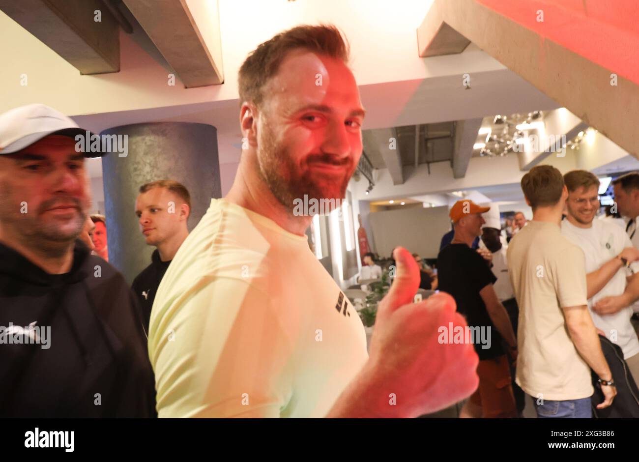 Andreas Wolff, DHB-Torwart, Deutschland - Frankreich, Basketball-Laenderspiel, 6.07.2024, foto: Eibner-Pressefoto/Joerg Niebergall Foto Stock