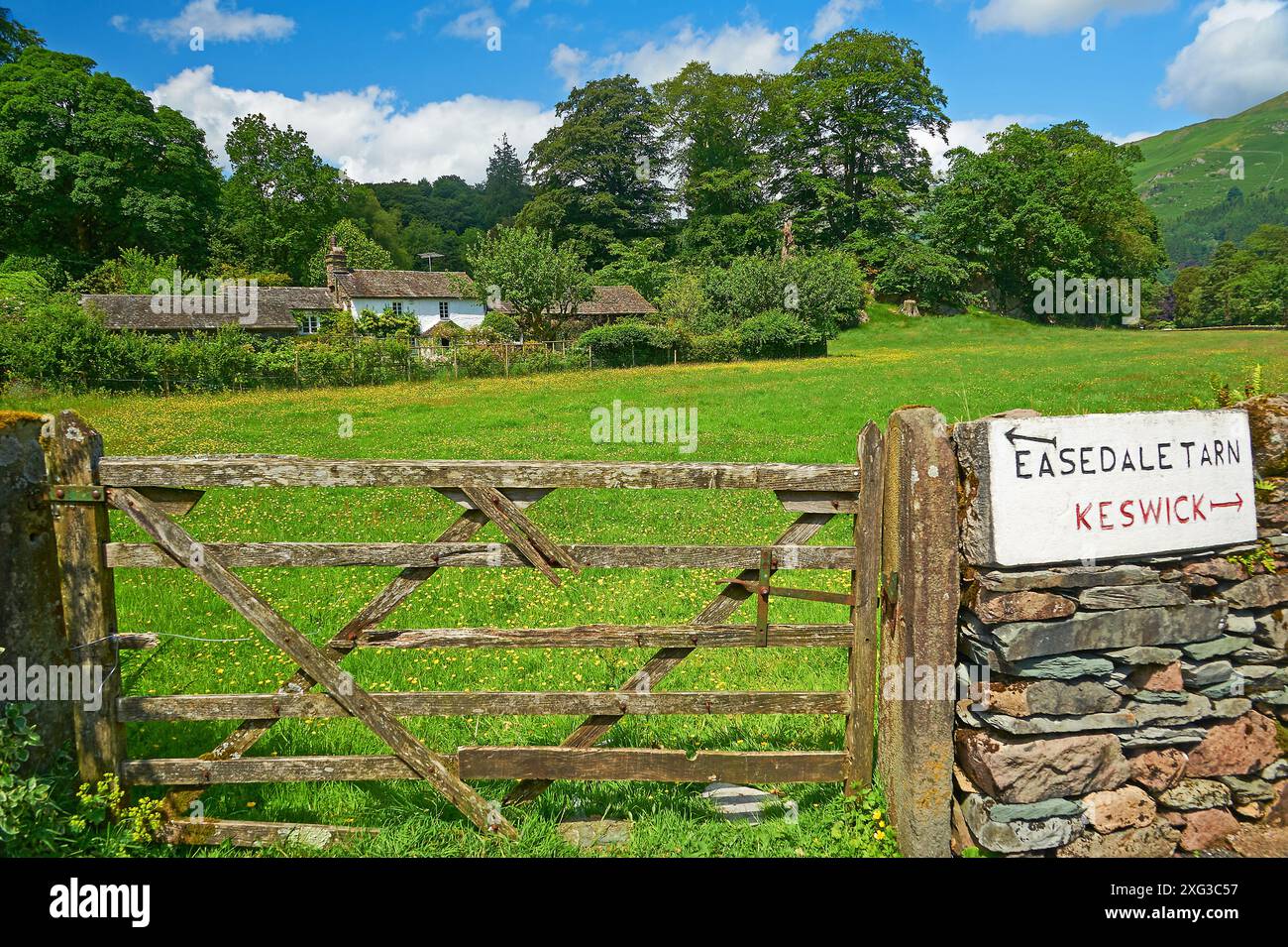 White Farm, villaggio di Grasmere nel Lake District National Park Foto Stock