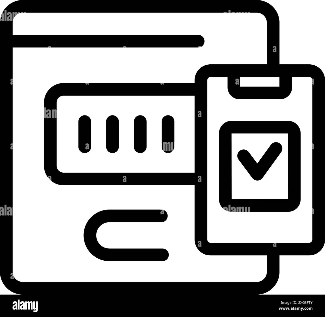 Il sistema di voto online consente ai cittadini di esprimere il proprio voto in modo sicuro utilizzando un voto digitale Illustrazione Vettoriale