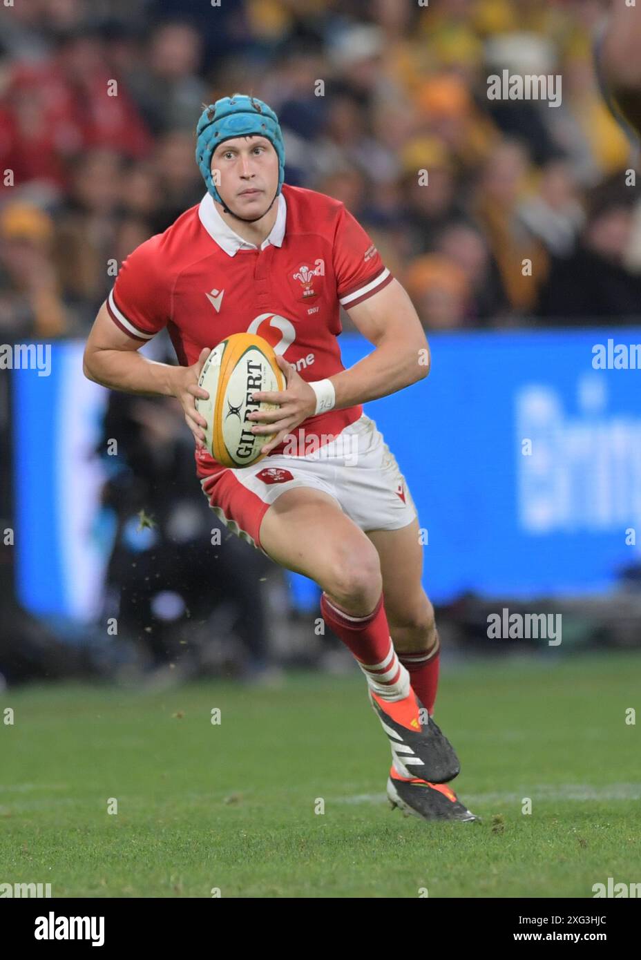 Sydney, Australia. 6 luglio 2024. Josh Hathaway, squadra di rugby maschile del Galles, è visto in azione durante la partita maschile di rugby internazionale tra Australia e Galles tenutasi all'Allianz Stadium. Punteggio finale; Australia 25:16 Galles. Credito: SOPA Images Limited/Alamy Live News Foto Stock