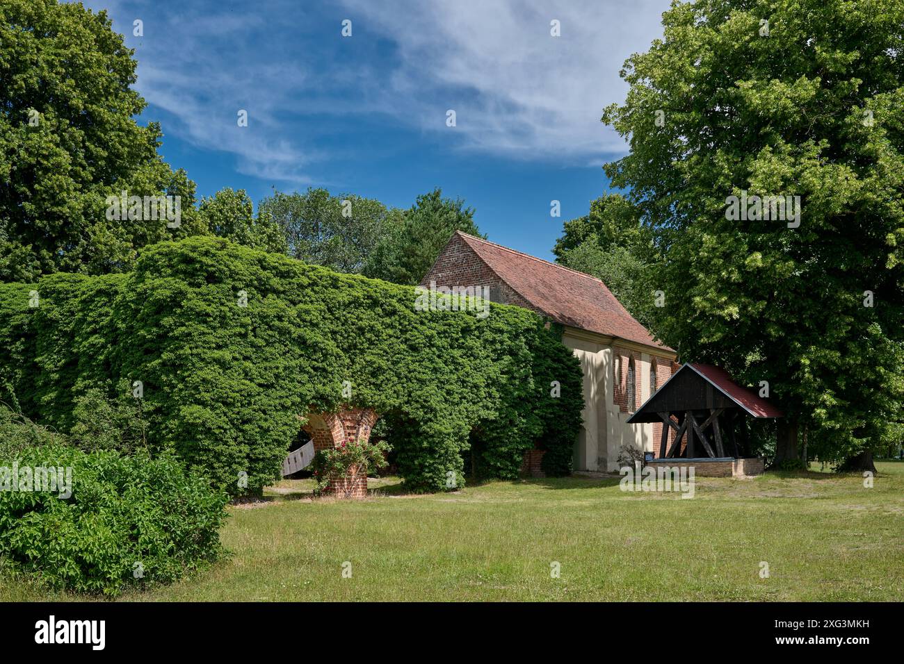 Rovine del monastero cistercense di Himmelpfort, Casa di Natale Himmelpfort, Uckermark, Brandeburgo, Germania, Europa Foto Stock