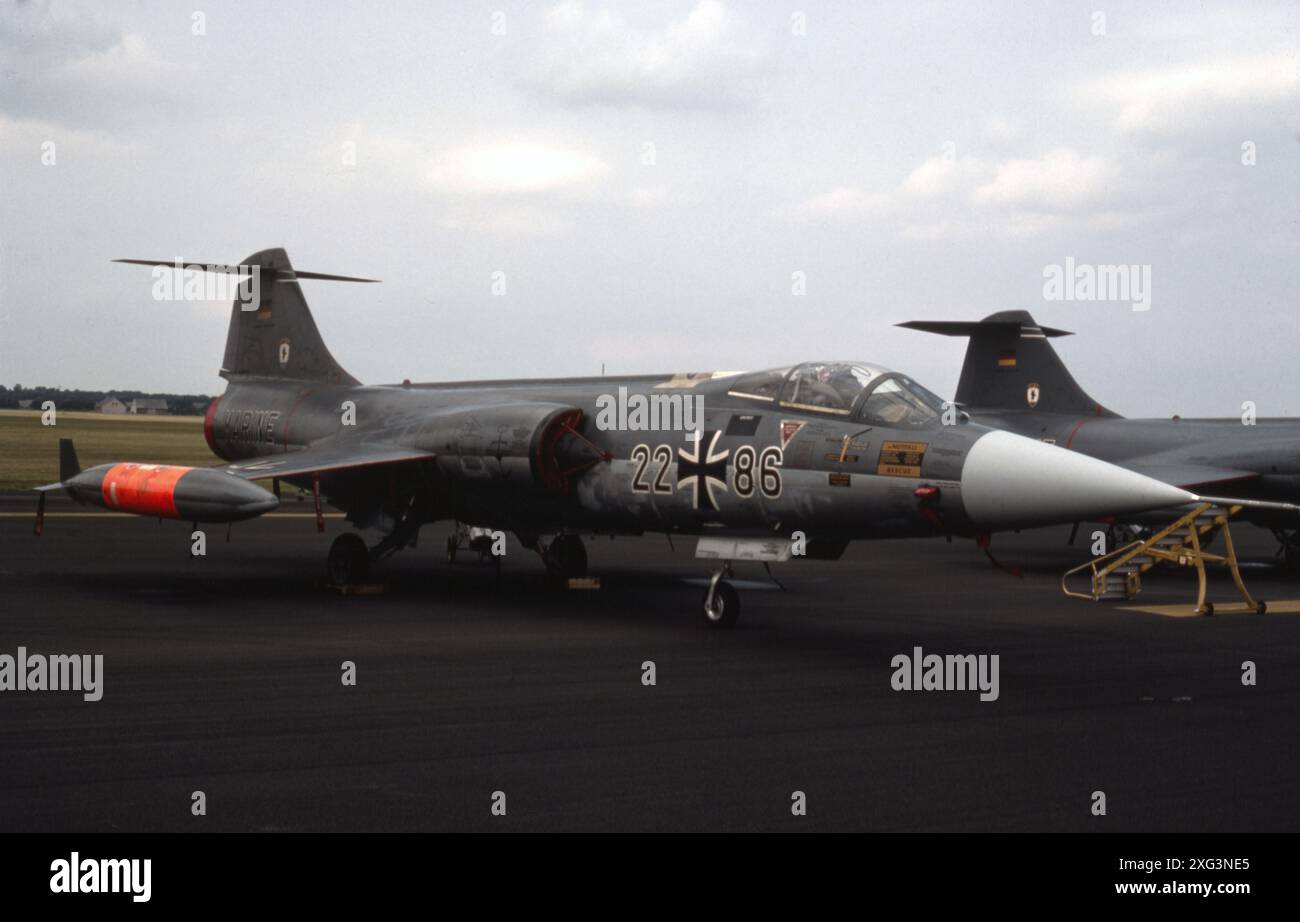 Lockheed F-104G Starfighter German Navy - Bundeswehr Bundesmarine Lockheed - F 104G Starfighter 22+86 Foto Stock