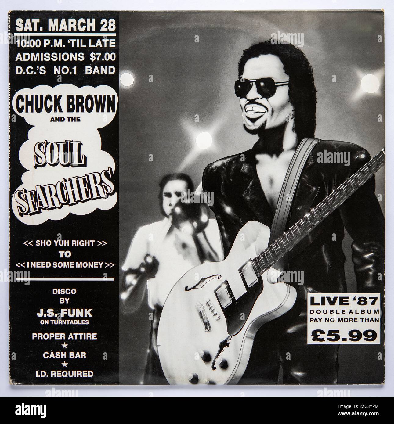 Copertina LP dell'album Chuck Brown and the Soul Searchers Live '87 Foto Stock