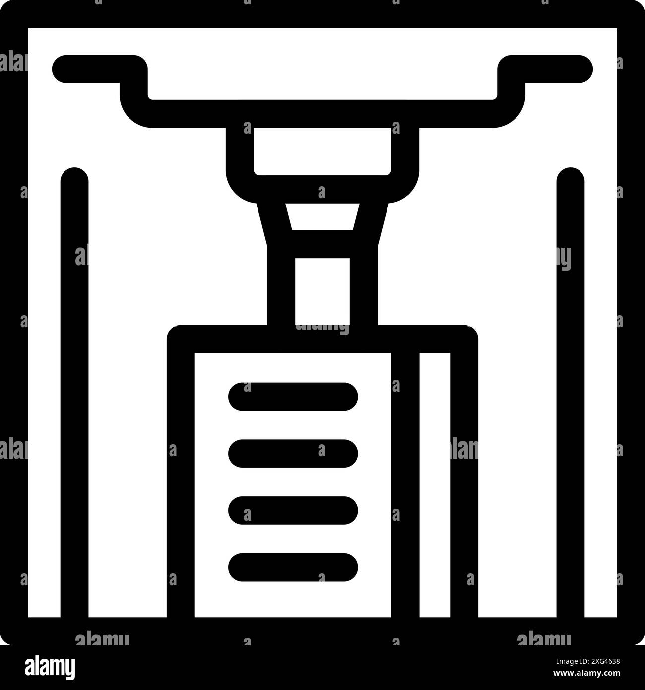 La macchina per caffè a cialde prepara una bevanda deliziosa utilizzando una capsula da una tazza Illustrazione Vettoriale