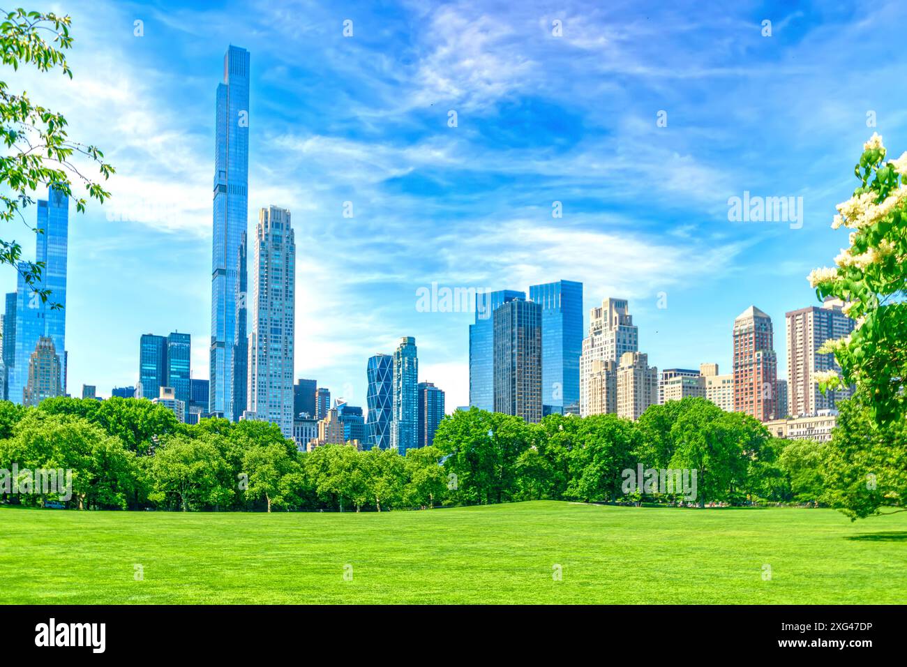 Central Park New York in primavera Foto Stock