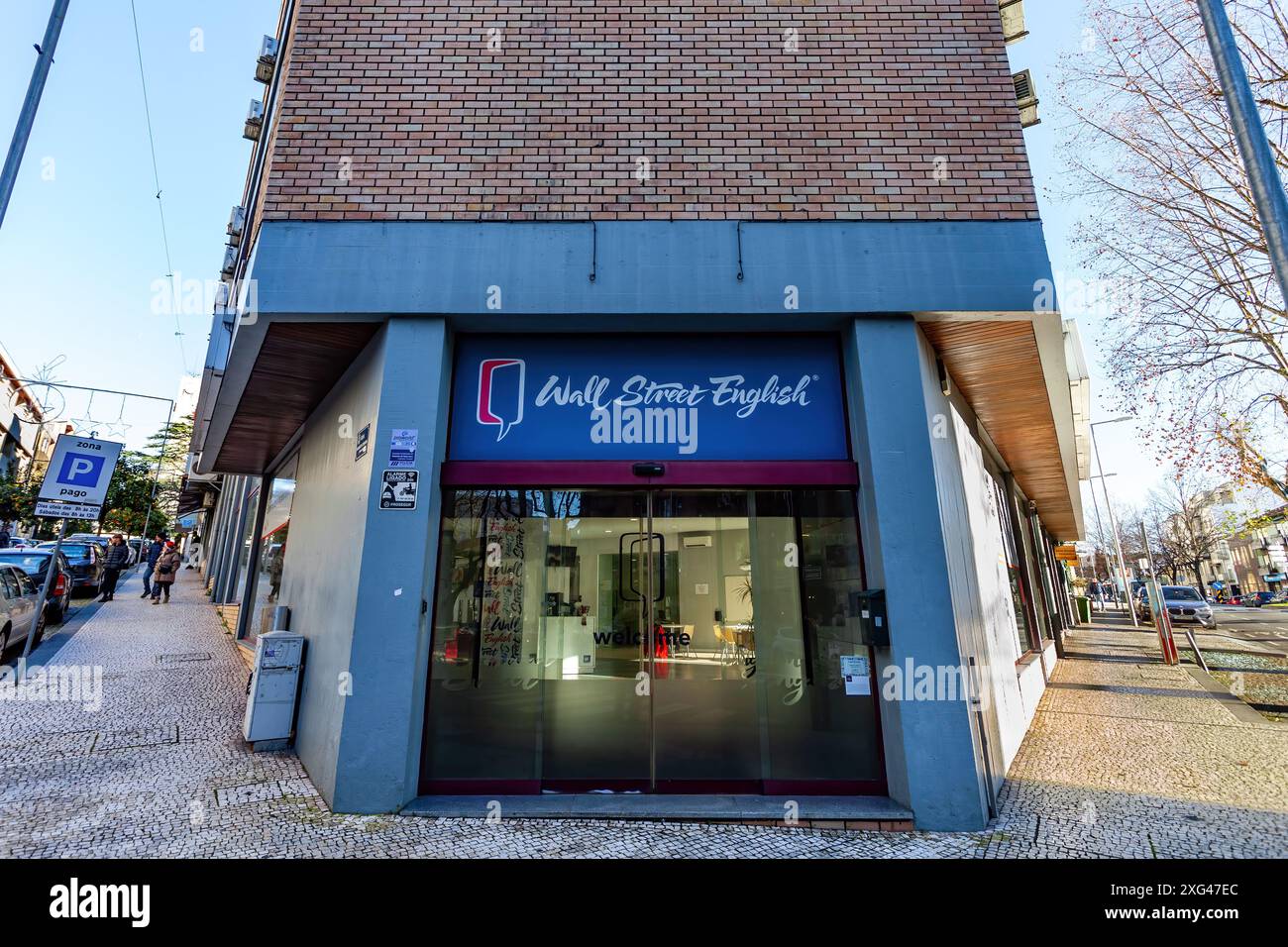Wall Street English alias Wall Street Institute. Scuole internazionali di lingua inglese con l'obiettivo di insegnare l'inglese a persone non anglofoni Foto Stock