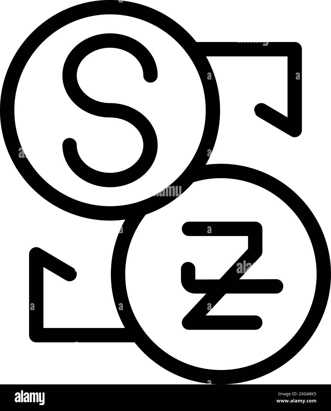 Icona di cambio valuta che rappresenta il mercato finanziario che mostra il concetto di negoziazione Illustrazione Vettoriale