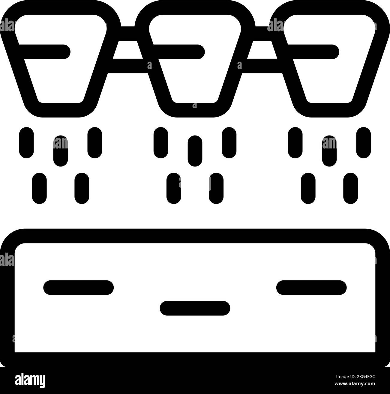 Sistema di irrigazione automatizzato per innaffiare le colture, garantendo un'idratazione ottimale per una crescita sana Illustrazione Vettoriale